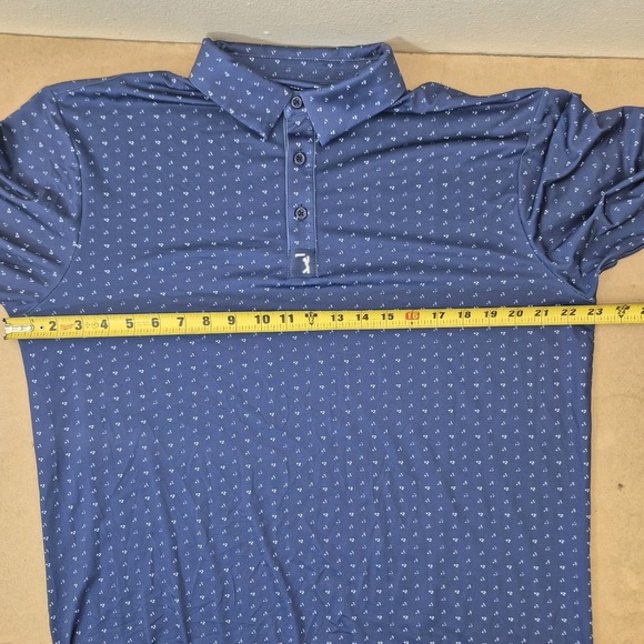 Bogey Bros Polo Shirt Men's Large Big Numbers Navy Performance Golf - Picture 5 of 9